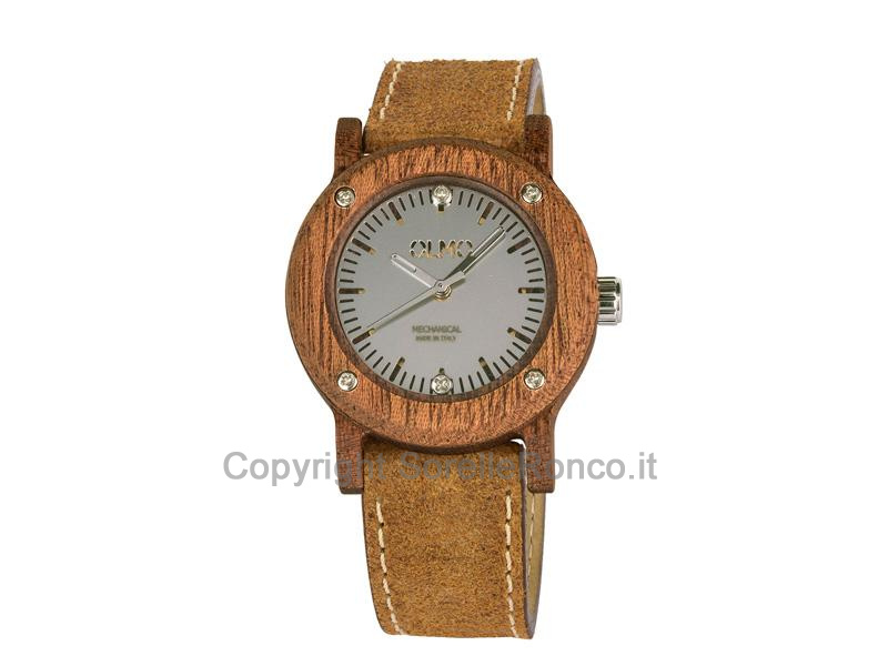 OLMO OROLOGIO MANUALE LEGNO MOGANO 38MM