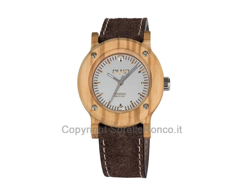 OLMO OROLOGIO LEGNO OLIVO MANUALE 38MM