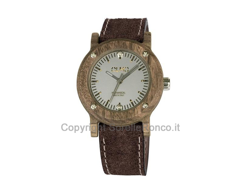 OLMO OROLOGIO LEGNO NOCE MANUALE 38MM