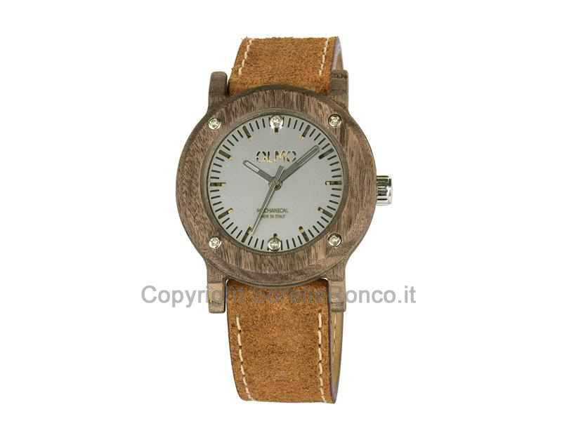 OROLOGIO OLMO IN LEGNO NOCE MANUALE 38MM
