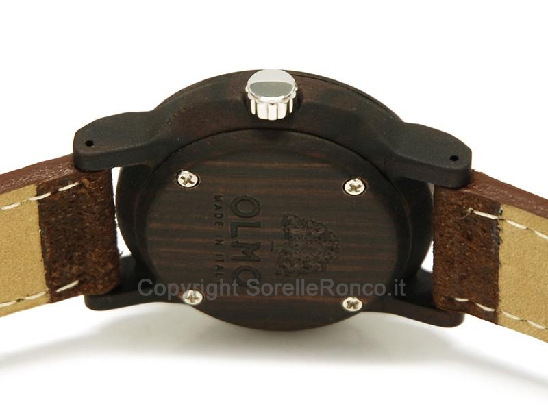 OROLOGIO OLMO LEGNO EBANO MANUALE 38MM