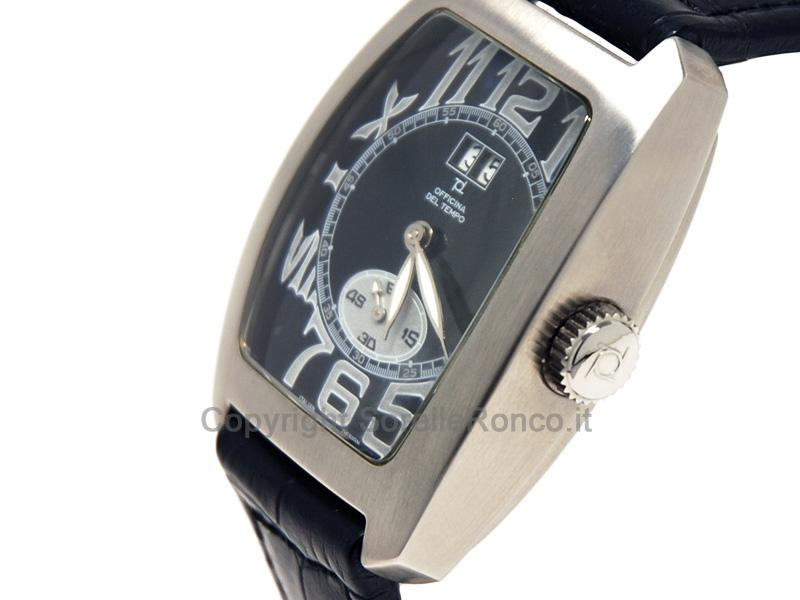 OFFICINA DEL TEMPO 37X40MM NERO PELLE