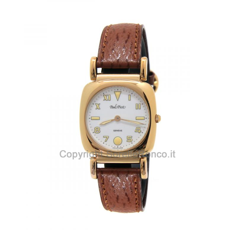 California Bianco 30x34mm Automatico Placcato Oro