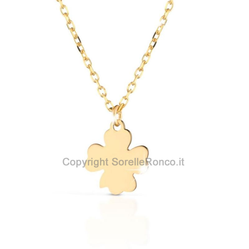 COLLANA LEBEBE PRIME GIOIE QUADRIFOGLIO IN ORO 9KT