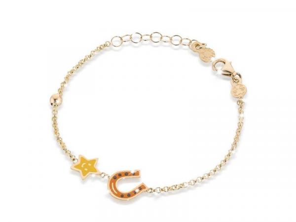 PMG037 - Bracciale LeBebè Prime Gioie Fortuna Corno Arancio