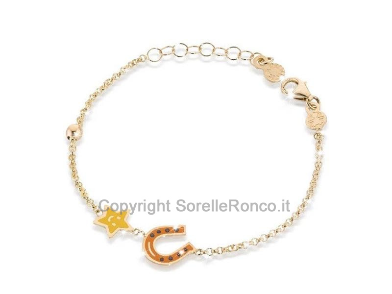 BRACCIALE LEBEBÈ PRIME GIOIE FORTUNA CORNO ARANCIO