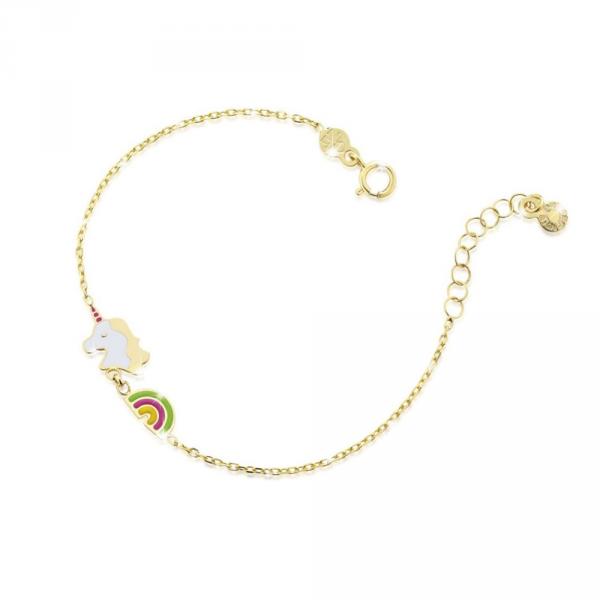 PMG073 - Bracciale LeBebe Prime Gioie Unicorno In Oro 9kt
