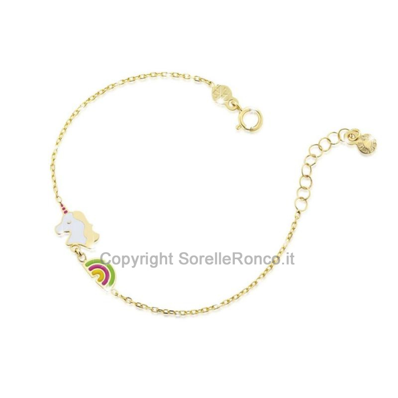 BRACCIALE LEBEBE PRIME GIOIE UNICORNO IN ORO 9KT