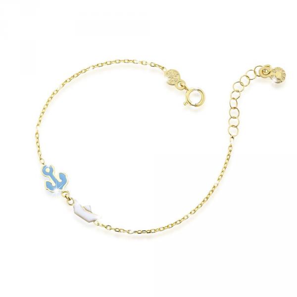PMG075 - Bracciale LeBebe Prime Gioie Ancora In Oro Giallo