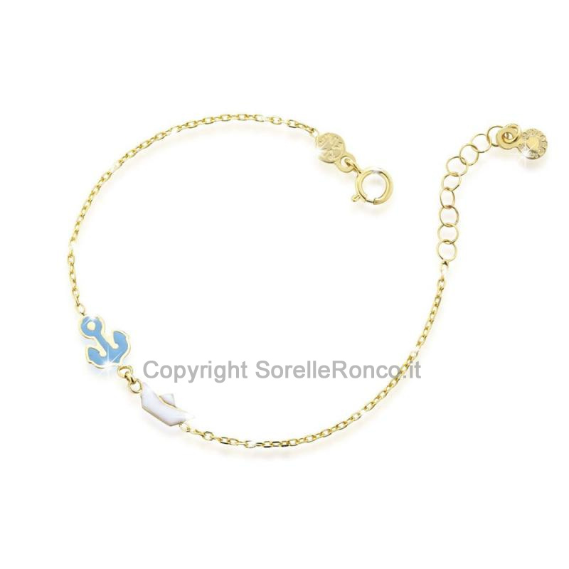 BRACCIALE LEBEBE PRIME GIOIE ANCORA IN ORO GIALLO