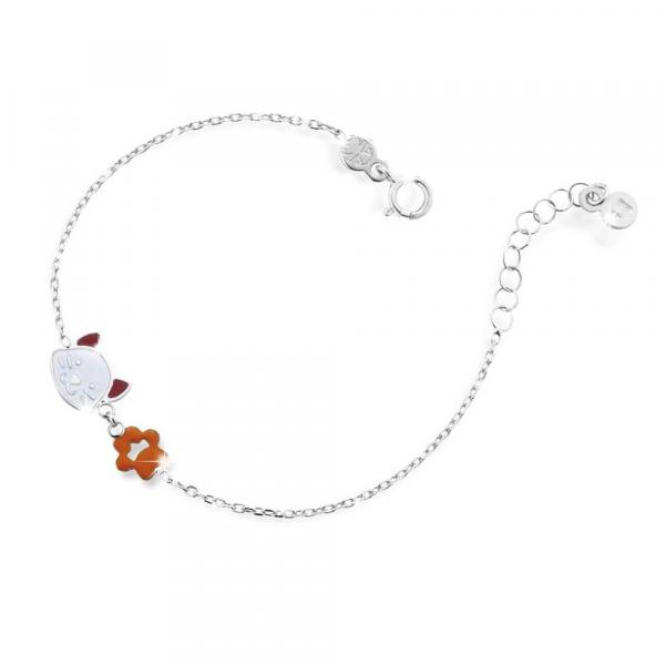 PMG078 - Bracciale LeBebe Prime Gioie Gatto In Oro Bianco
