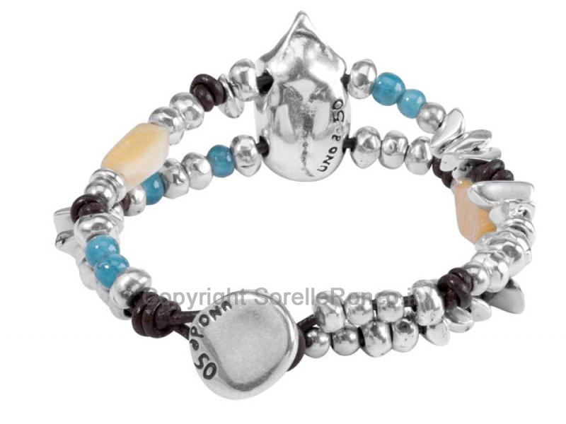 BRACCIALE ESCARA UNODE50 ARGENTO E LEGNO