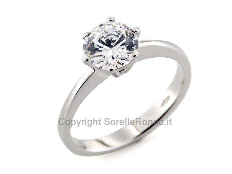 ANELLO SOLITARIO CON ZIRCONE SWAROVSKI