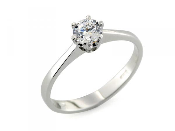 PZF00002 - Anello Solitario con Zircone Swarovski