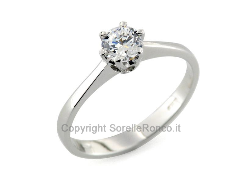 ANELLO SOLITARIO CON ZIRCONE SWAROVSKI
