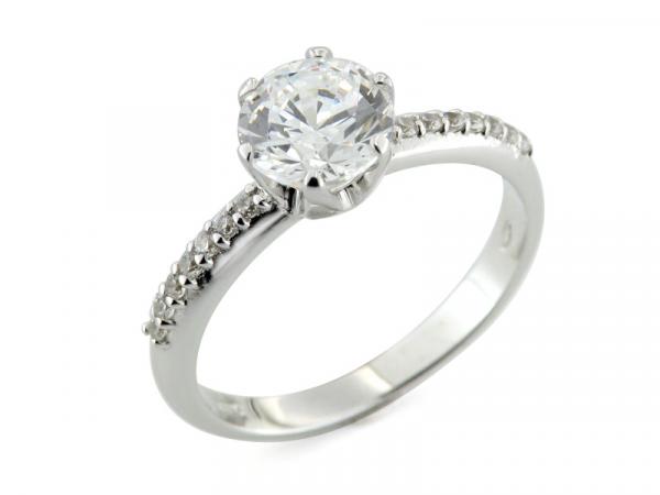 PZF00004 - Anello Solitario con Zirconi Swarovski