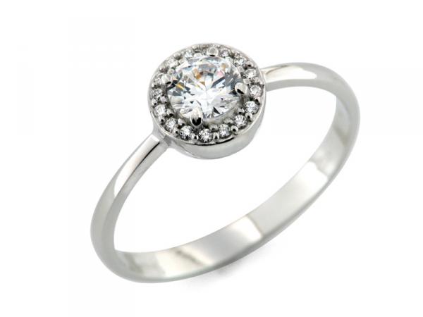 PZF00008 - Anello Oro Bianco e Zirconi