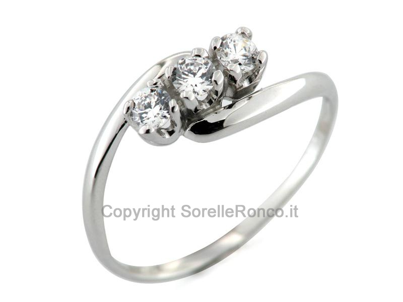 ANELLO TRILOGY CON ZIRCONI