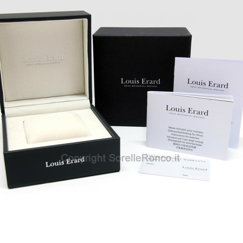 LOUIS ERARD HERITAGE VERDE 41MM PELLE NERA