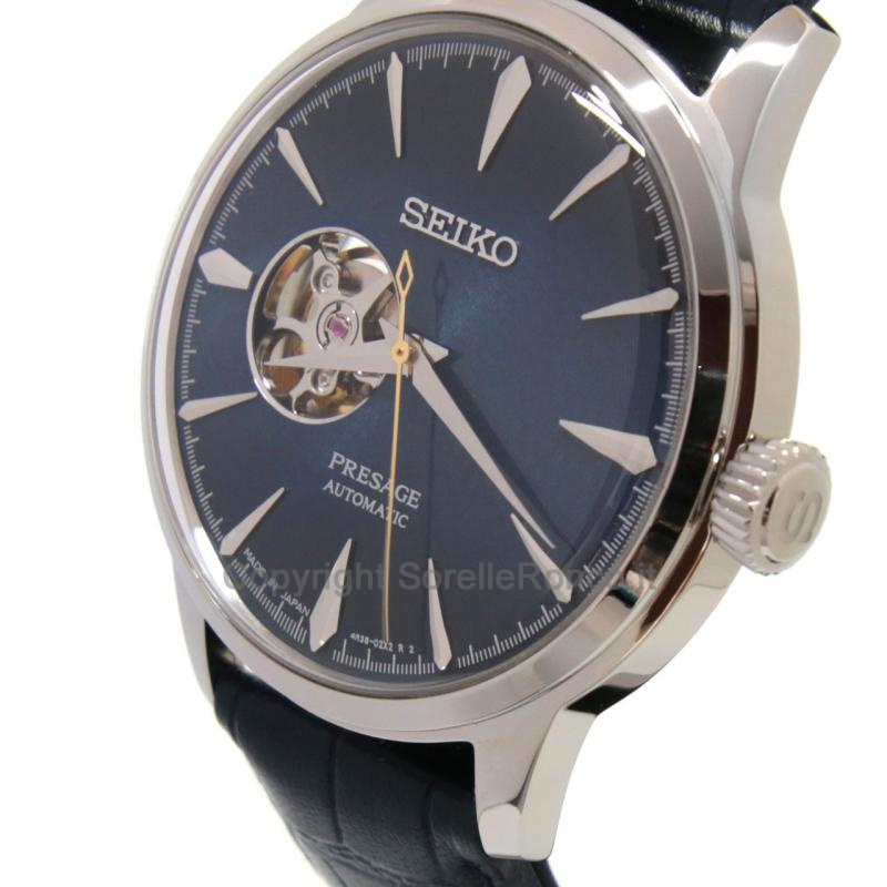 SEIKO PRESAGE SCHELETRATO BLU 40,5MM PELLE BLU