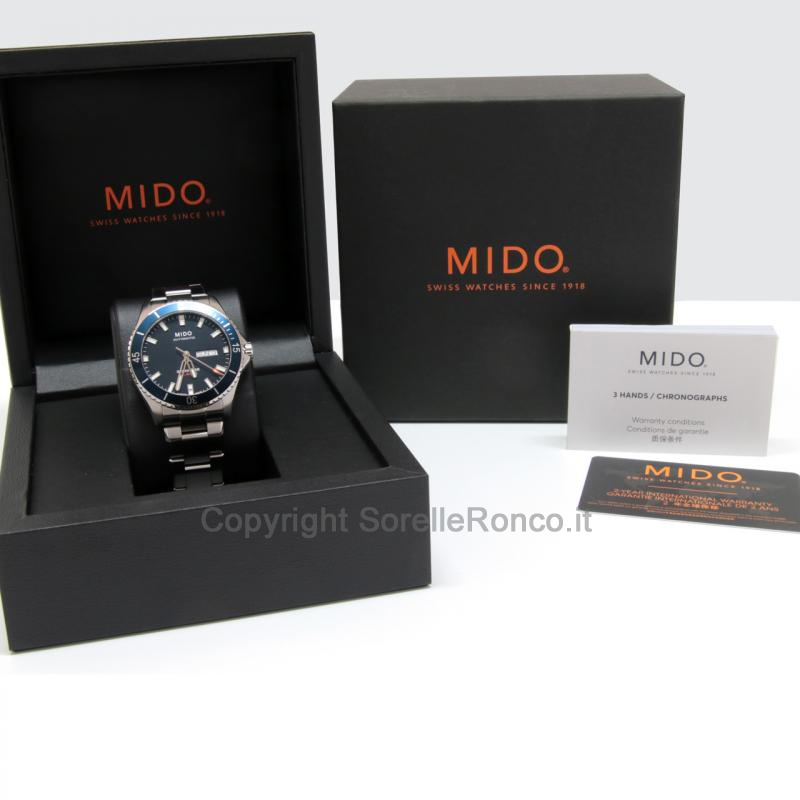 MIDO OCEANS STAR CAPTAIN AUTOMATICO BLU DIVER 42MM