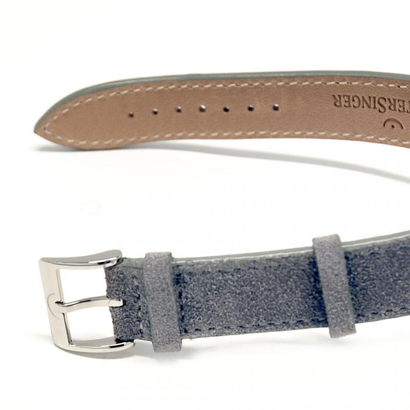 MEISTERSINGER CLASSIC N.1 43MM BLU SUEDE GRIGIO