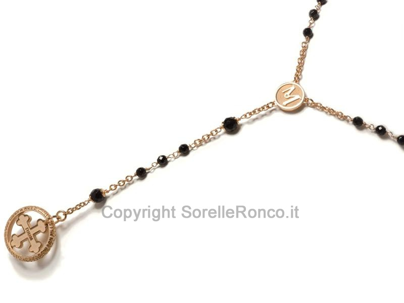 COLLANA ROSARIO ARGENTO T-GOLD ONICE
