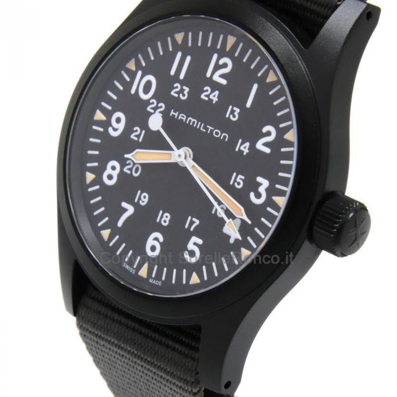 HAMILTON KHAKI FIELD MECHANICAL 38MM PVD NERO