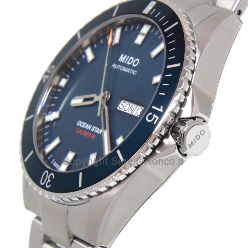 MIDO OCEANS STAR CAPTAIN AUTOMATICO BLU DIVER 42MM