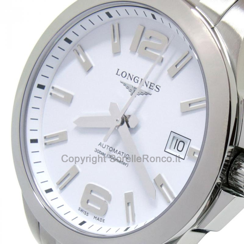 LONGINES CONQUEST BIANCO OPACO AUTOMATICO 39MM