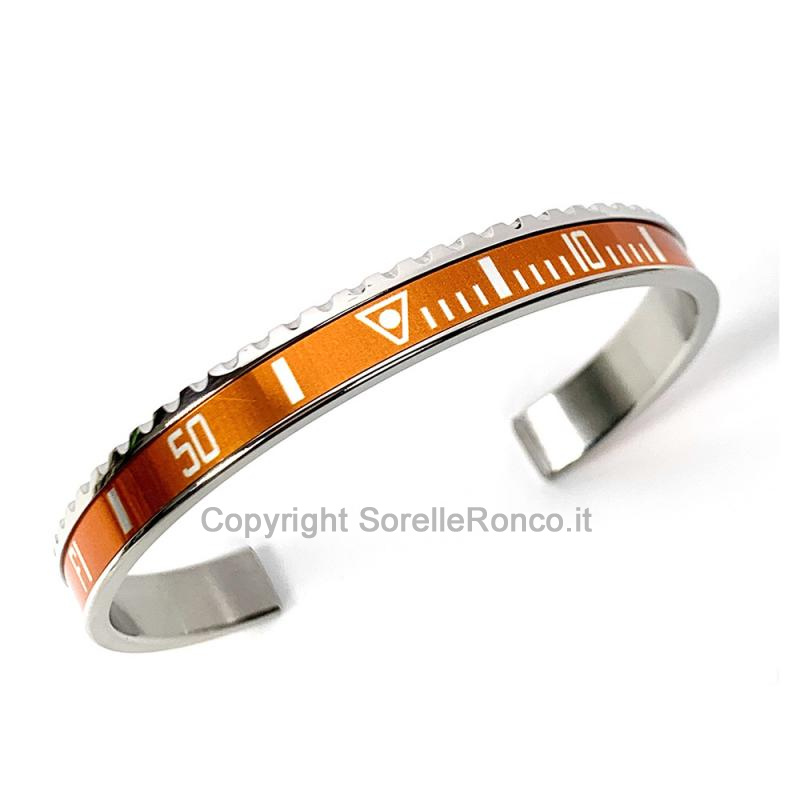 BRACCIALE SPEEDOMETER OFFICIAL ACCIAIO ARANCIONE