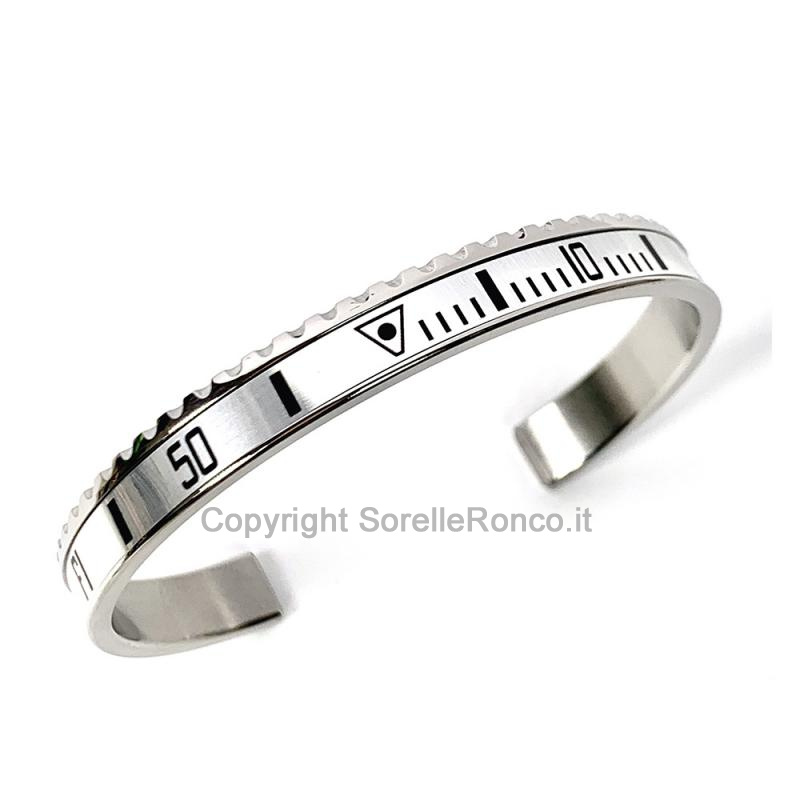 BRACCIALE SPEEDOMETER OFFICIAL ACCIAIO BIANCO