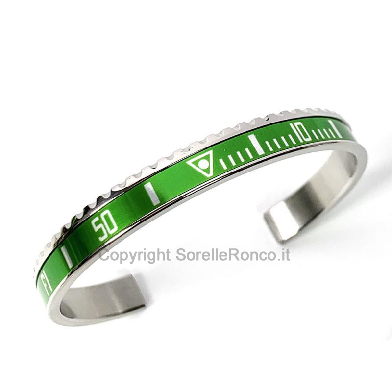 BRACCIALE SPEEDOMETER OFFICIAL ACCIAIO VERDE