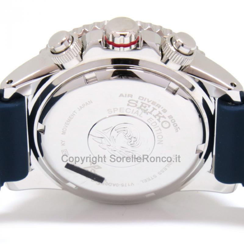 SEIKO PROSPEX NERO 43.5MM BRACCIALE CAUCCIÙ BLU