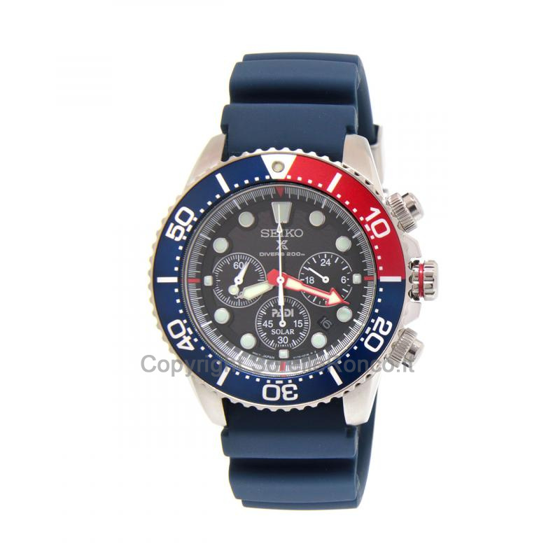 SEIKO PROSPEX NERO 43.5MM BRACCIALE CAUCCIÙ BLU