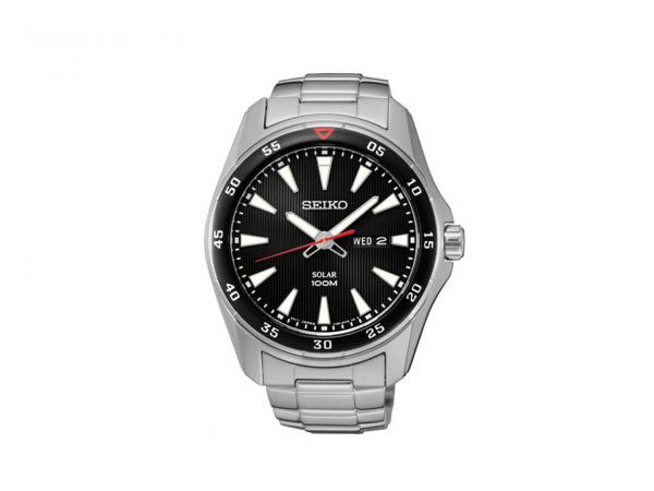 SNE393P1 - Orologio Seiko Solar 43 mm Nero