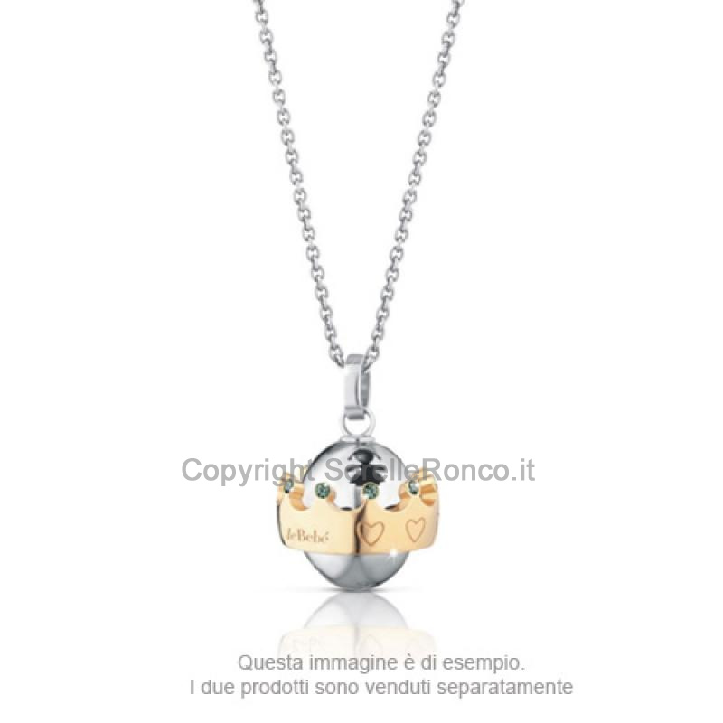 LE BEBE CORONA ARGENTO PLACCATO ORO PER OVETTO