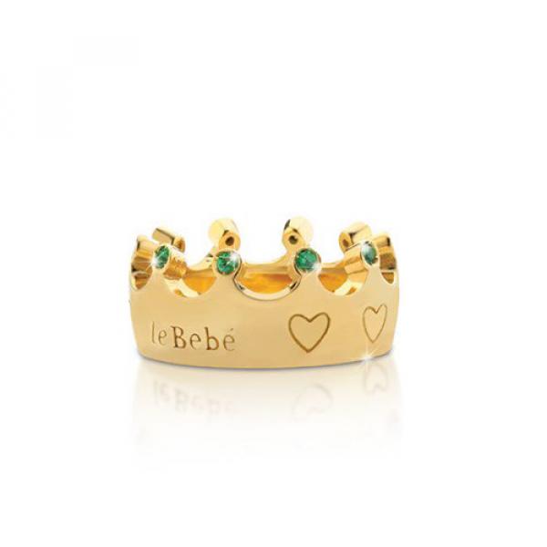 SNM023-G - Le Bebe Corona Argento Placcato Oro per Ovetto
