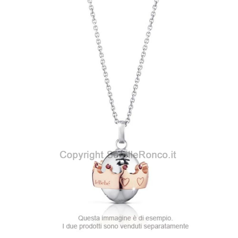 LE BEBE CORONA SILVER PLACCATO ORO ROSA PER OVETTO