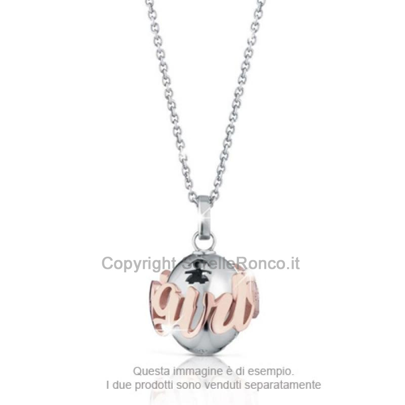 LE BEBE SCRITTA SILVER PLACCATO ORO ROSA OVETTO