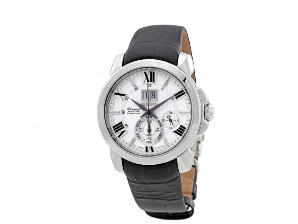 SNP143P1 - Seiko Premier Cinetico Silver 42,9mm Pelle Marrone