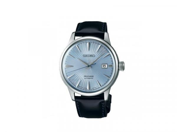 SRPB43J1 - Seiko Presage Automatico Azzurro 40.5mm Pelle Nera