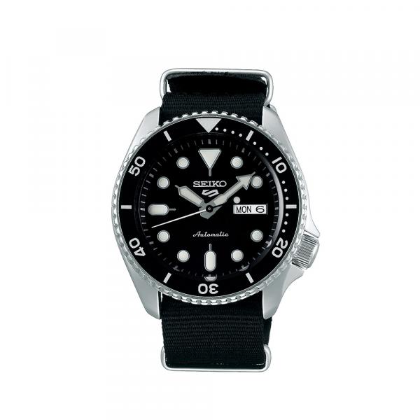 SRPD55K3 - Seiko 5 Nero Auto Cinturino Nato Nylon 42,5mm