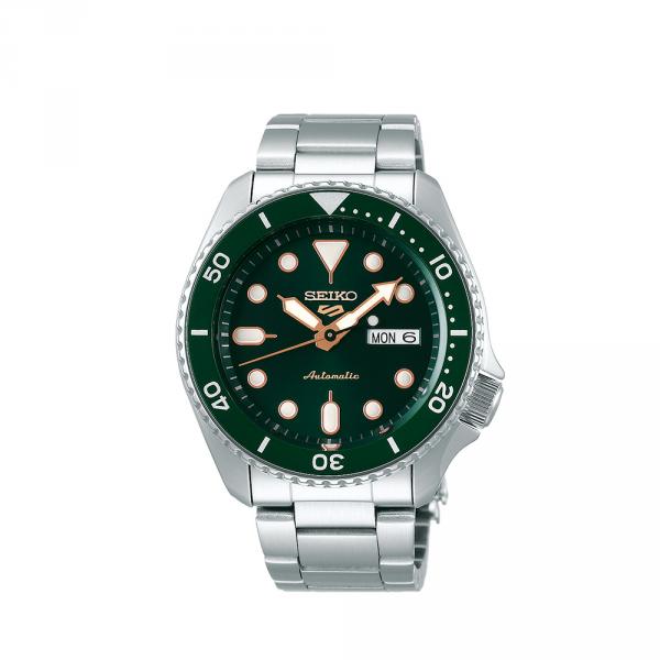 SRPD63K1 - Seiko 5 Verde Cinturino Acciaio Auto 42,5mm