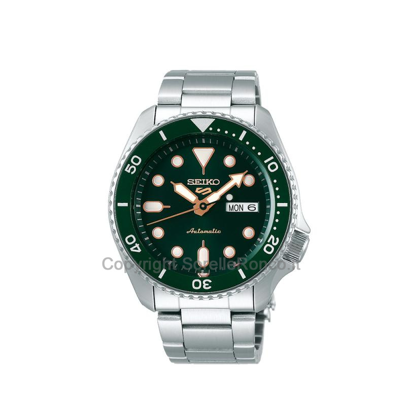 SEIKO 5 VERDE CINTURINO ACCIAIO AUTO 42,5MM