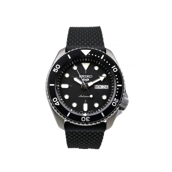 SRPD65K2 - Seiko 5 Sports 42,5mm Nero Cinturino Gomma Nera