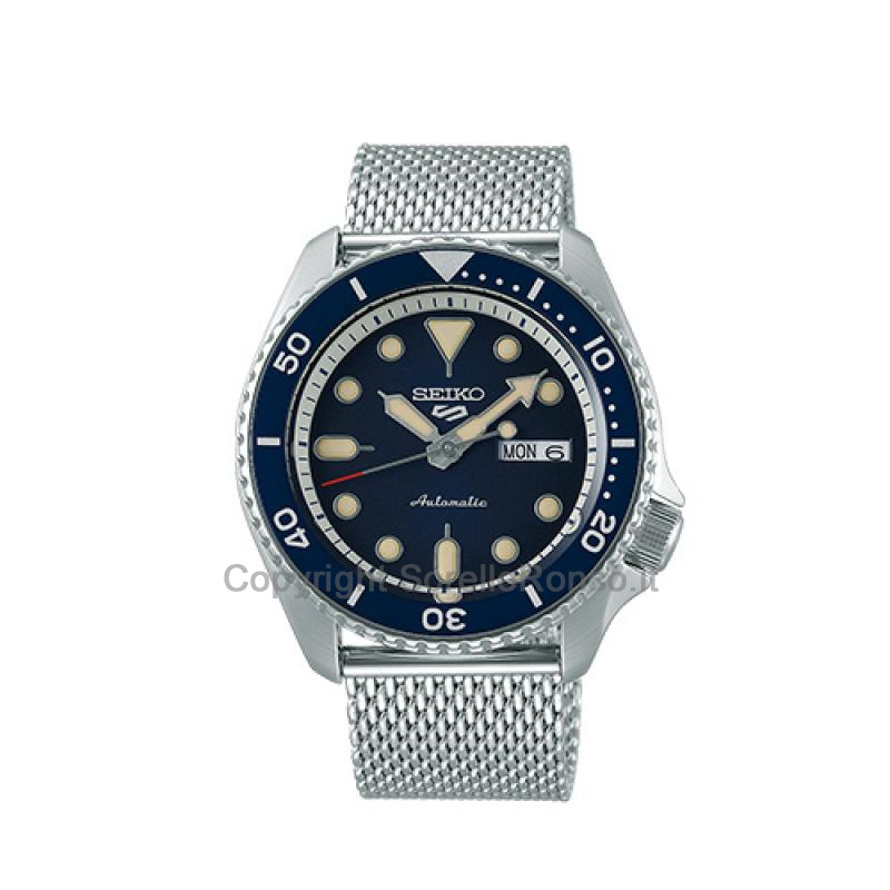 SEIKO 5 BLU ACCIAIO MAGLIA MILANO 42,5MM