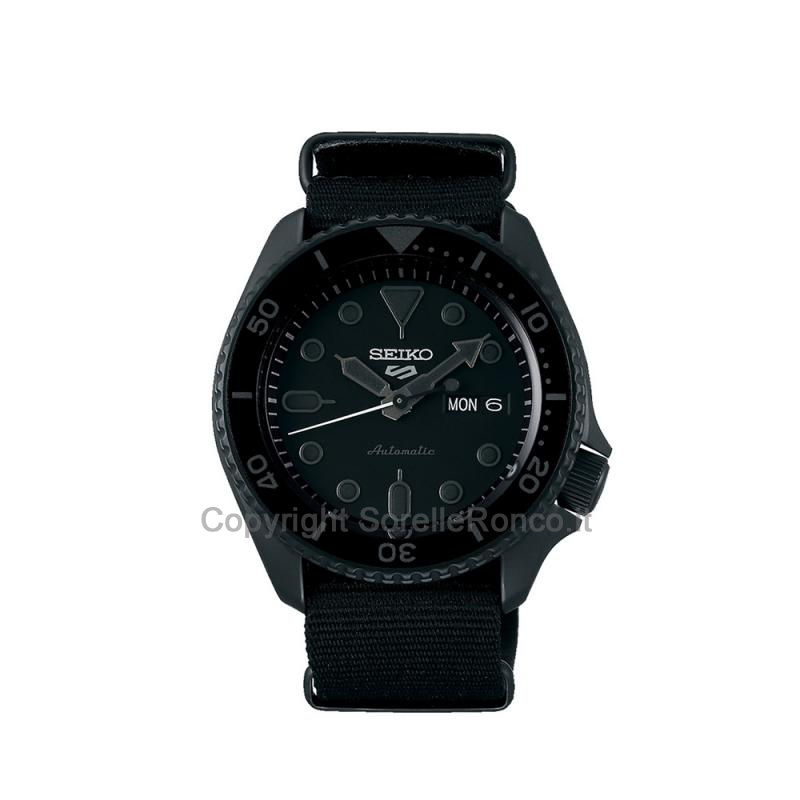 SEIKO 5 NERO CINTURINO NYLON AUTO 42,5MM