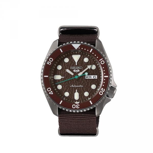 SRPD85K1 - Seiko5 Marrone Cinturino Nato Nylon Marrone 42,5mm