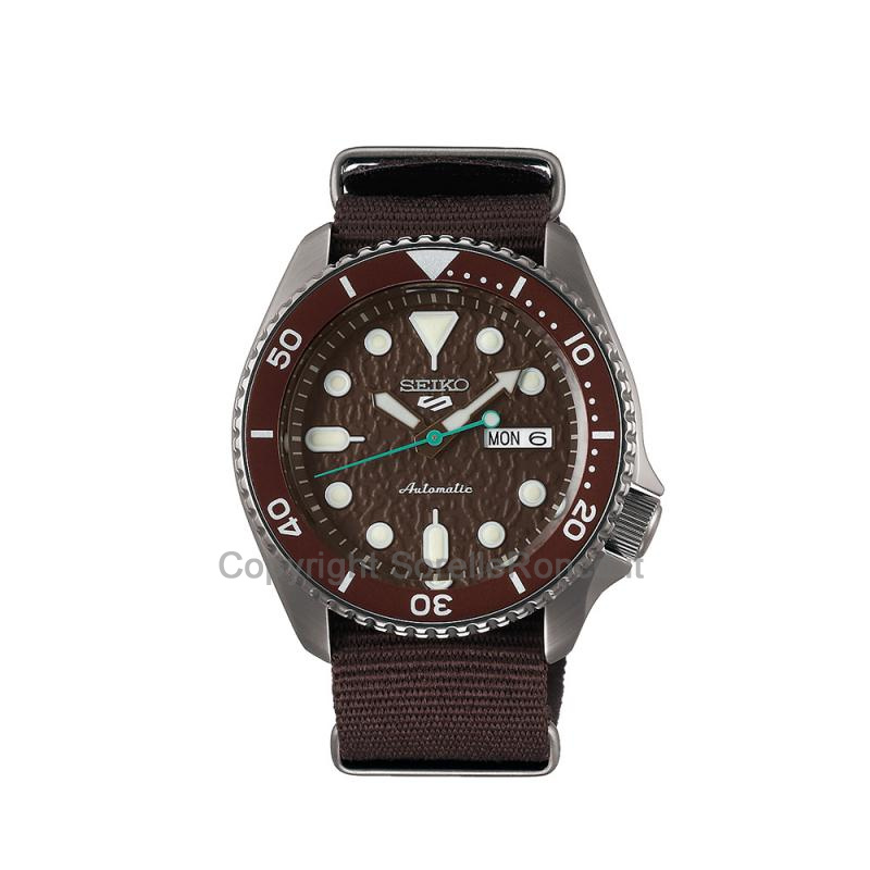 SEIKO5 MARRONE CINTURINO NATO NYLON MARRONE 42,5MM